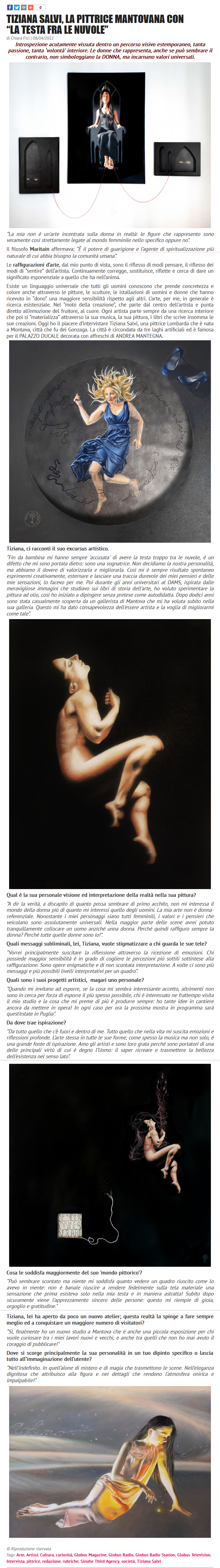 Intervista su Globus Magazine