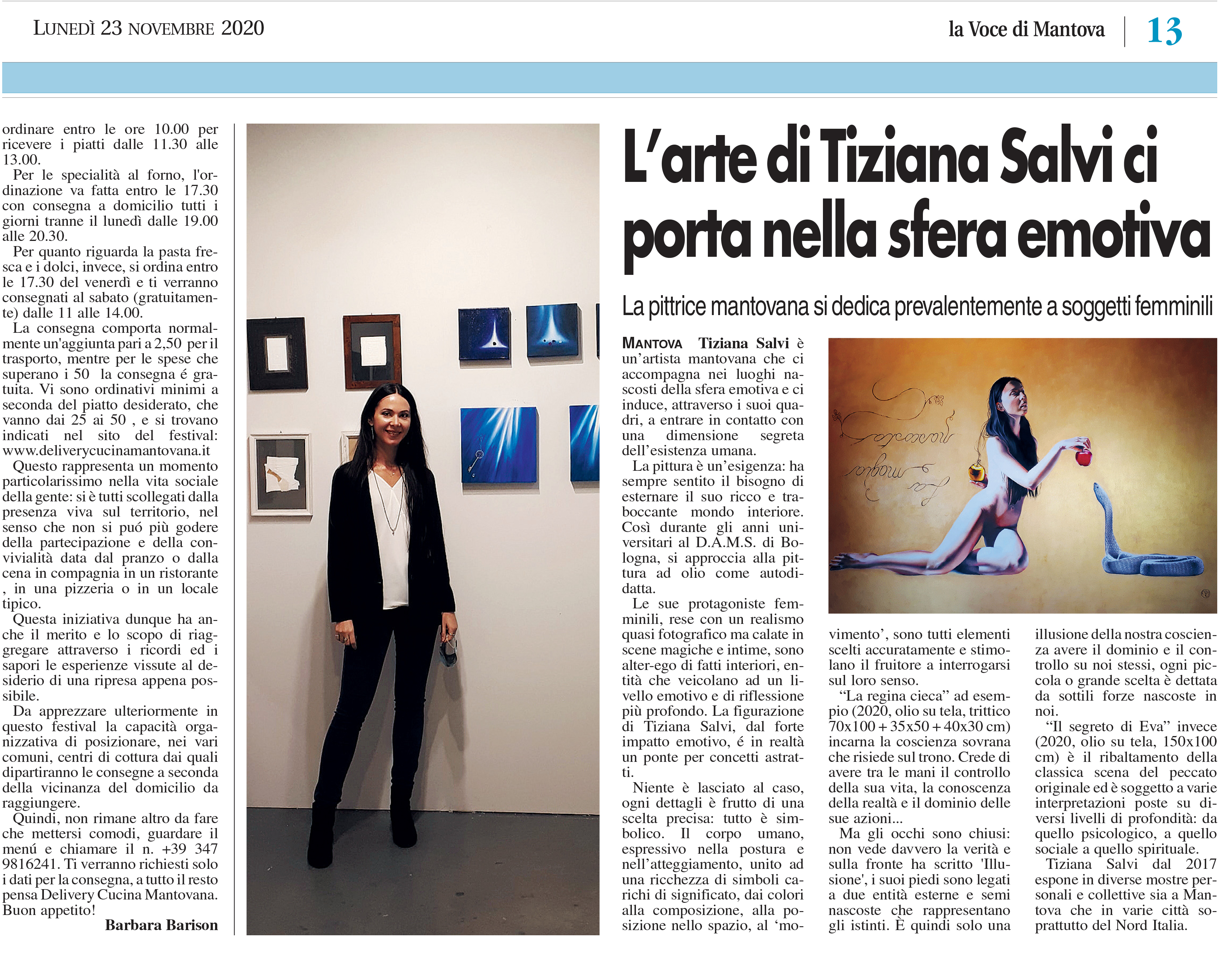 Articolo su La Voce di Mantova